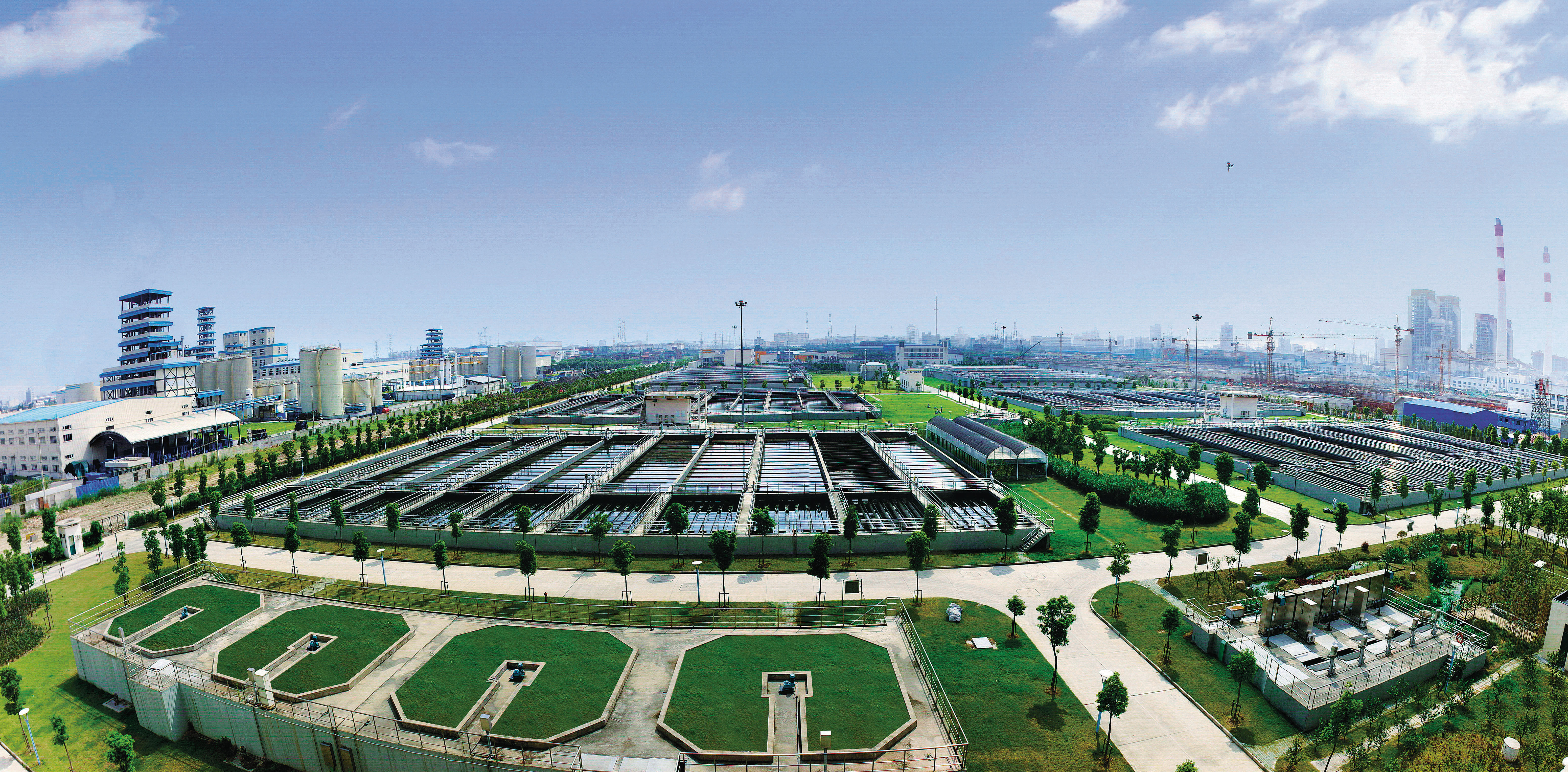 アジアで最大の汚水処理工場：上海白龍港汚水処理工場
